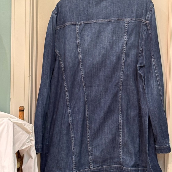 Chico's Blue Jean Jacket Long Relaxed Fit - Picture 3 of 3